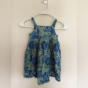 Reyn Spooner Dress Floral Hawaiian Size 4T Girls Blue Tropical Hawaii